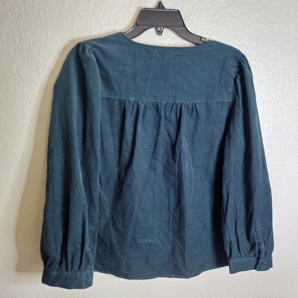Madewell Corduroy Kinston Side-Button Wrap Top Sz M - Picture 7 of 9